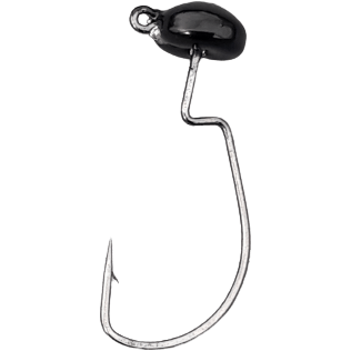 1/8 oz Custom Black Weedless NED Hook