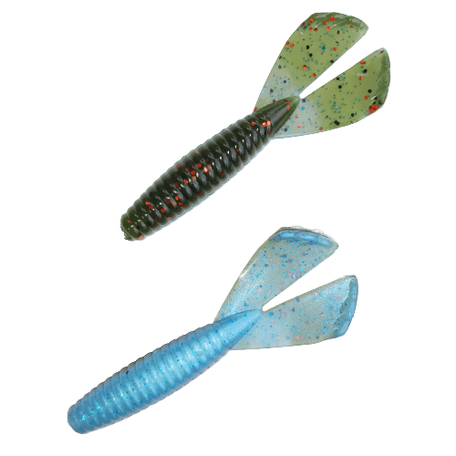 3.5" Blue Craw Twin Tail Grub