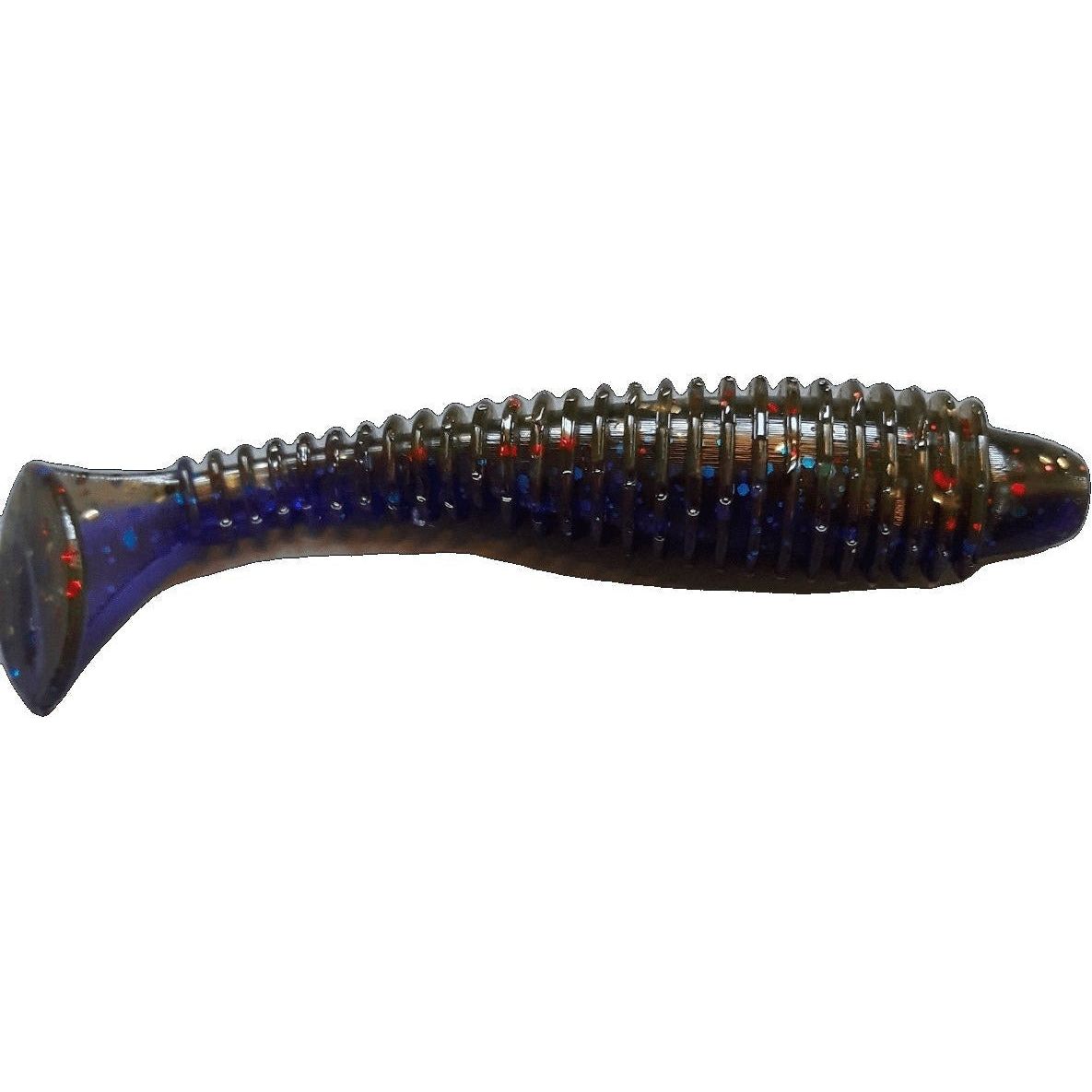 3.8" Green Pumpkin Purple Soft Plastic Swimbait