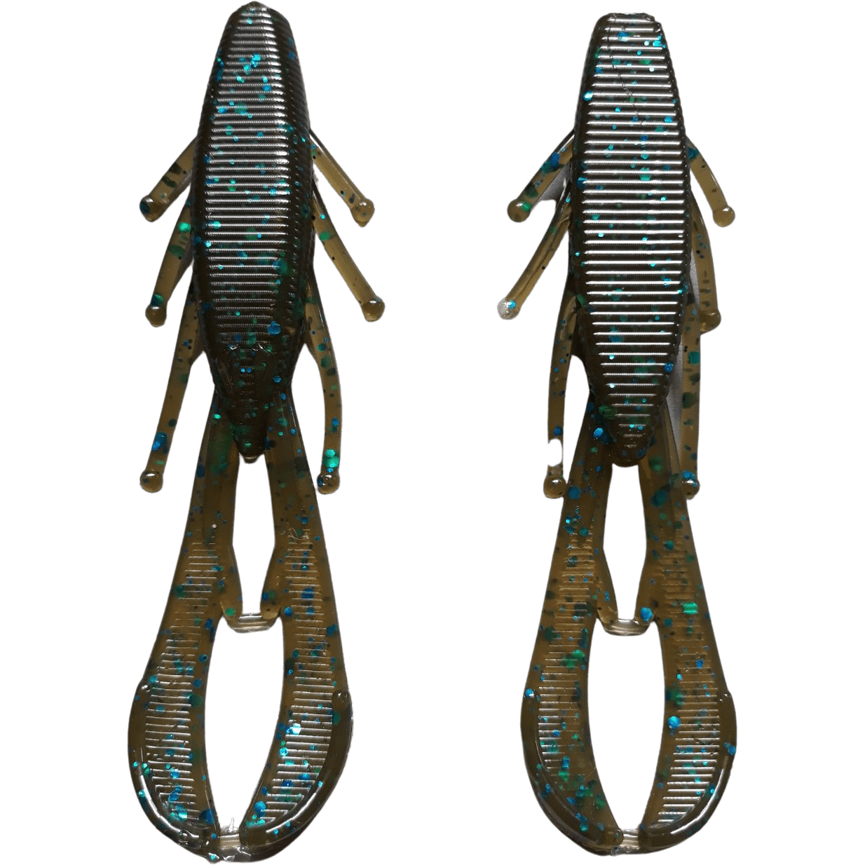 4.25" Green Pumpkin Blue Crawbug