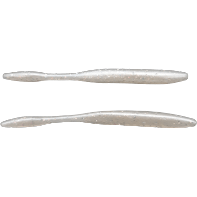 4.25" White Diamond Drop Shot Worm